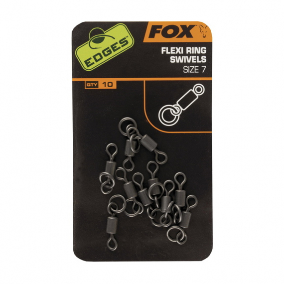 Fox Edges Flexi Ring Swivel Size 7 10pcs in the group Hooks & Terminal Tackle / Rig Accessories / Rig Rings at Sportfiskeprylar.se (CAC528)