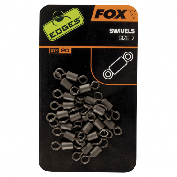 Fox Edges Swivels Standard Size 7, 20pcs in the group Hooks & Terminal Tackle / Swivels / Single Swivels at Sportfiskeprylar.se (CAC533)
