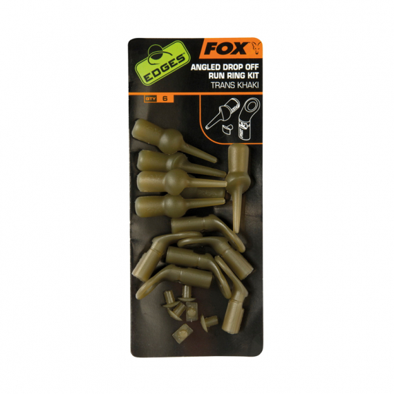 Fox Edges Angled Drop Off Run Ring Kit Trans Khaki 6pcs in the group Hooks & Terminal Tackle / Rig Accessories / Shrink Tubing & Sleeves at Sportfiskeprylar.se (CAC600)
