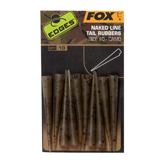 Fox Edges Camo Naked Line Tail Rubbers Size 10 10-pack in the group Hooks & Terminal Tackle / Rig Accessories / Other Rig Accessories at Sportfiskeprylar.se (CAC777)