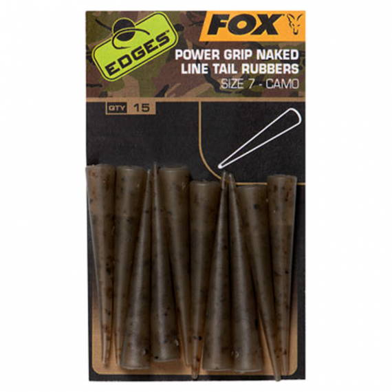 Fox Edges Camo Power Grip Naked Tail Rubbers 10pcs Size 7 in the group Hooks & Terminal Tackle / Rig Accessories / Shrink Tubing & Sleeves at Sportfiskeprylar.se (CAC778)