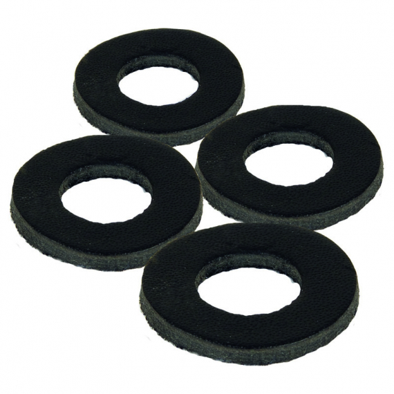 Fox Black Leather Washers (4pcs) in the group Tools & Accessories / Rod Pods, Rod Rests & Banksticks / Stage Stands, Adapters & Accessories at Sportfiskeprylar.se (CBB006)
