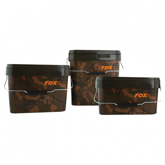 Fox Camo Square Bucket in the group Storage / Groundbait & Hookbait Storage / Groundbait Storage at Sportfiskeprylar.se (CBT005r)