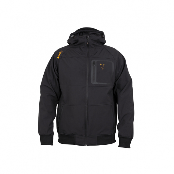 fox black orange softshell jacket