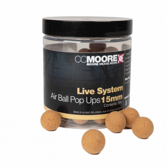 CC Moore Live System Air Ball Pop Ups in the group Lures / Boilies, Hook Baits & Groundbait / Popups & Wafters at Sportfiskeprylar.se (CCM-90495r)