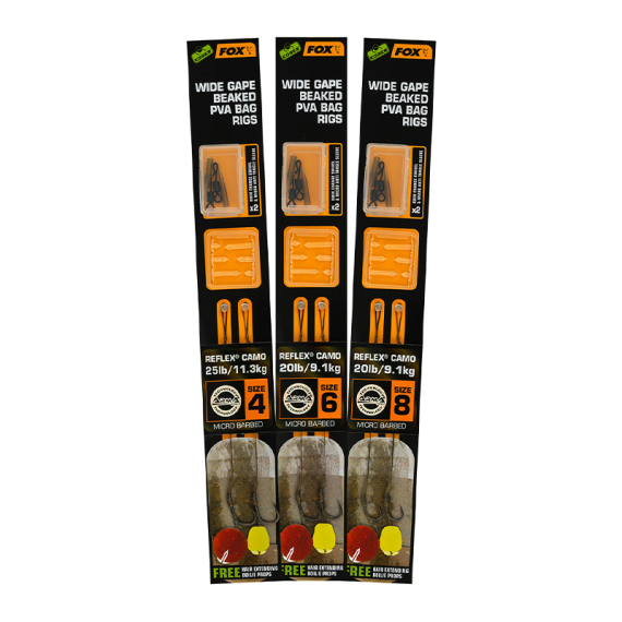 Fox Edges Wide Gape Beaked PVA Ready Rigs in the group Hooks & Terminal Tackle / Ready-Made Rigs at Sportfiskeprylar.se (CCR172r)