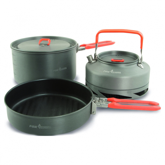 Fox Cookware Medium 3pc Set (Non Stick) in the group Outdoor / Camp Kitchen & Utensils / Pots & Pans / Pots at Sportfiskeprylar.se (CCW001)