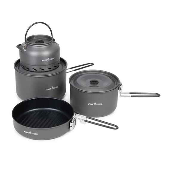 Fox Cookware 4 piece Deluxe Cook Set in the group Outdoor / Camp Kitchen & Utensils / Camping Stoves & Burners at Sportfiskeprylar.se (CCW037)