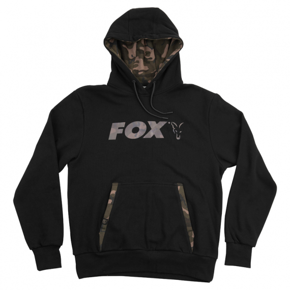 Fox Black/Camo Print Hoody in the group Clothes & Shoes / Clothing / Sweaters / Hoodies at Sportfiskeprylar.se (CFX063r)