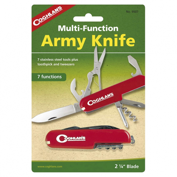 Coghlans Army Knife (7 Function) in the group Tools & Accessories / Knives & Axes / Knives / Pocket Knives at Sportfiskeprylar.se (CG9507)