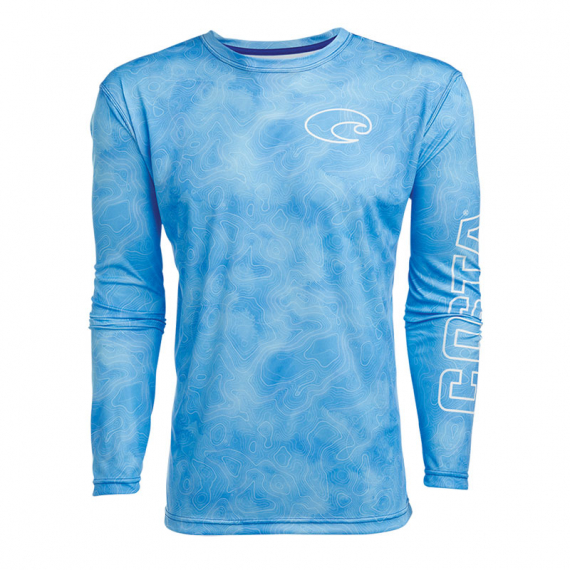 Costa Technical Topographic Blue - XXL in the group Clothes & Shoes / Clothing / Sweaters / Long-sleeved T-shirts at Sportfiskeprylar.se (CO-TECHTOPO14B)