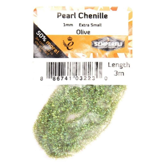 Semperfli Pearl Chenille 1mm - Olive in the group Fishing methods / Fly Fishing / Fly Tying / Fly Tying Material / Yarn & Chenille at Sportfiskeprylar.se (CPSC001OLV)