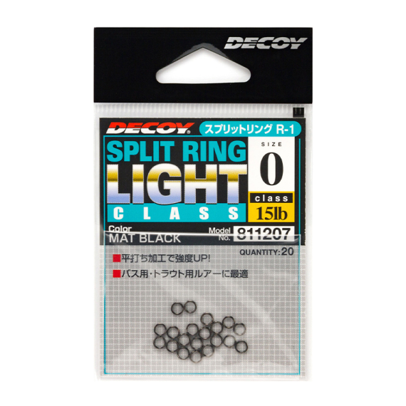 Decoy R-1 Split Ring Light Class Black in the group Hooks & Terminal Tackle / Stingers & Stinger Accessories / Stinger Accessories at Sportfiskeprylar.se (DR10r)