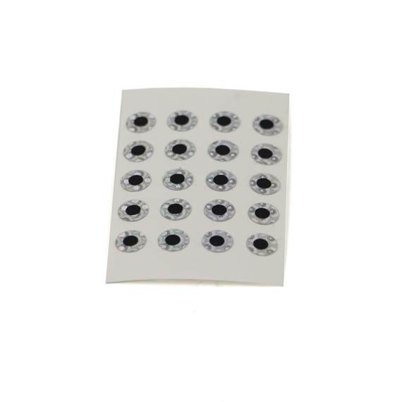 Stick-On Eyes 3,1 mm - Silver Scales