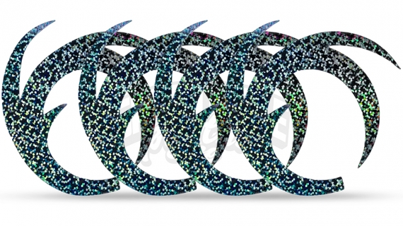 Dragon Tails XL 4-pack, Holographic Black in the group Hooks & Terminal Tackle / Fly Tying / Fly Tying Material / Tails at Sportfiskeprylar.se (F-DT4105)