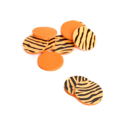 Waterpushing Disc 10-pack - Barred Fluo Orange in the group Hooks & Terminal Tackle / Fly Tying / Fly Tying Material / Poppers & Magic Heads at Sportfiskeprylar.se (F-WP105)