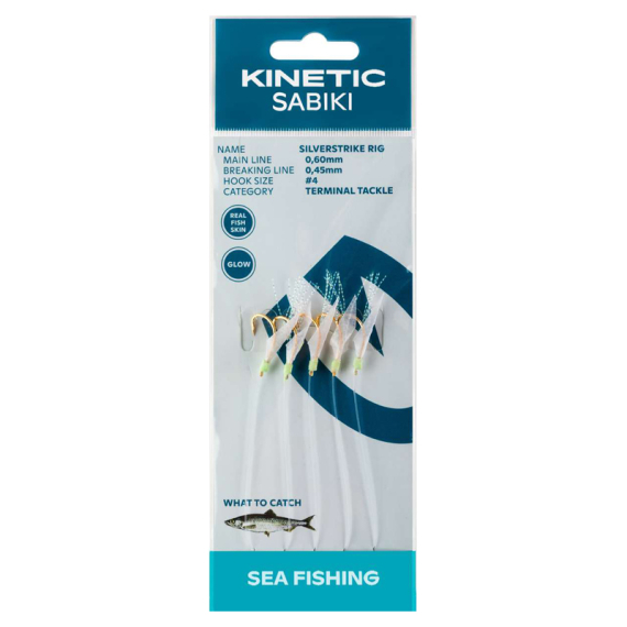 Kinetic Sabiki Silverstrike Fishskin/Flash in the group Lures / Sea Fishing Lures / Flasher Rigs & Sea Fishing Rigs at Sportfiskeprylar.se (F101-142-011r)
