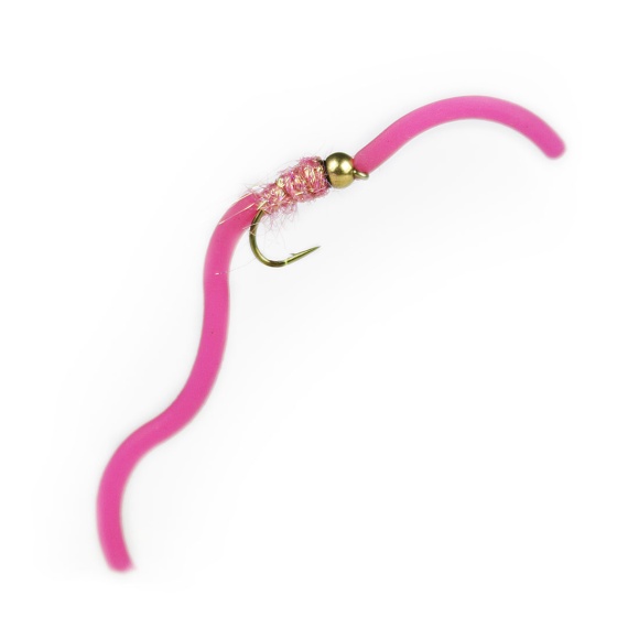 Squirmy Worm Hot Pink BH # 12 in the group Lures / Flies / Nymphs at Sportfiskeprylar.se (F30-1060-12)