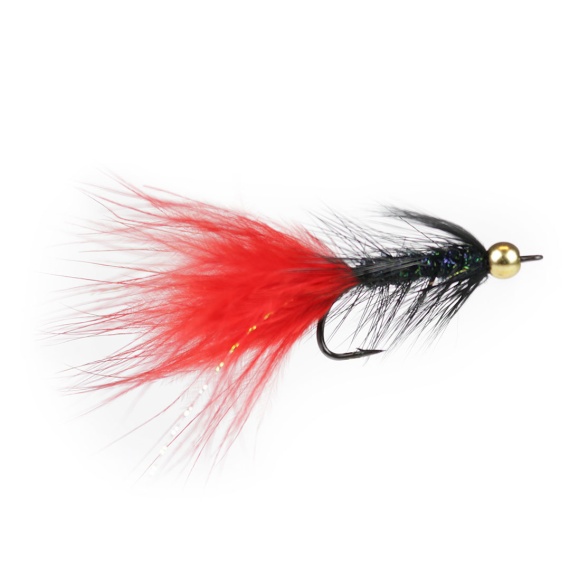 Wolly Bugger BH Red/Black # 6 in the group Lures / Flies / Streamers at Sportfiskeprylar.se (F30-1092-6)
