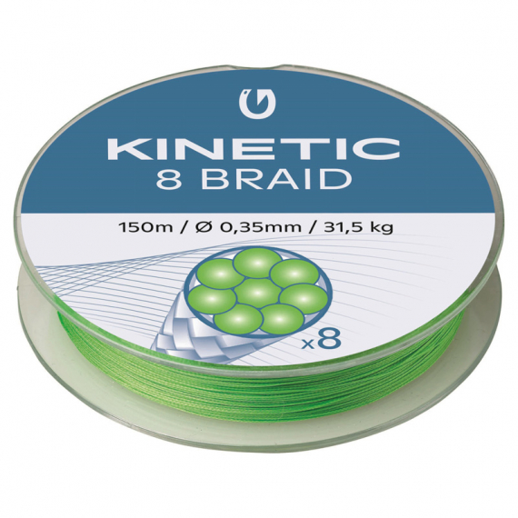 Kinetic 8 Braid 150m Fluo Green in the group Lines / Braided Lines at Sportfiskeprylar.se (F500-023r)