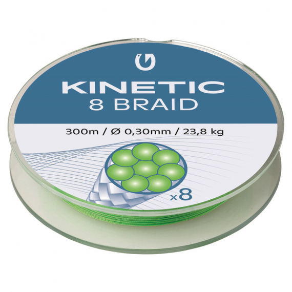 Kinetic 8 Braid 300m Fluo Green in the group Lines / Braided Lines at Sportfiskeprylar.se (F501-023r)