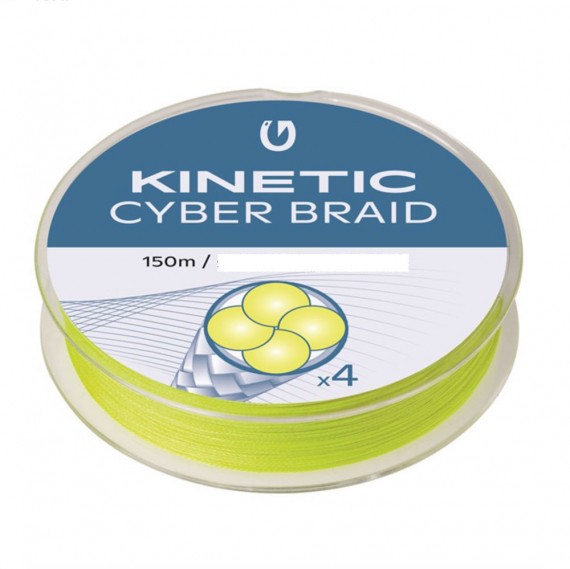 Kinetic 4 Braid 150m Fluo Yellow in the group Lines / Braided Lines at Sportfiskeprylar.se (F503-022-099r)