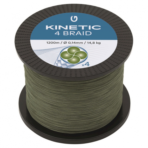 Kinetic 4 Braid 1200m Dusty Green in the group Lines / Braided Lines at Sportfiskeprylar.se (F505-024r)