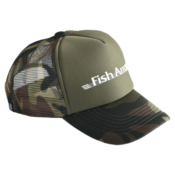 Fish Arrow Mesh Cap Green Camo/White logo in the group Clothes & Shoes / Caps & Headwear / Caps / Trucker Caps at Sportfiskeprylar.se (FA-4562178067811)