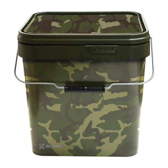 Sonik Camo Square Bucket in the group Storage / Groundbait & Hookbait Storage at Sportfiskeprylar.se (FC0039r)