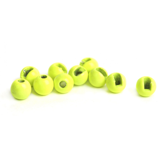 Slotted Tungsten Beads 2,5mm - Fluo Chartreuse