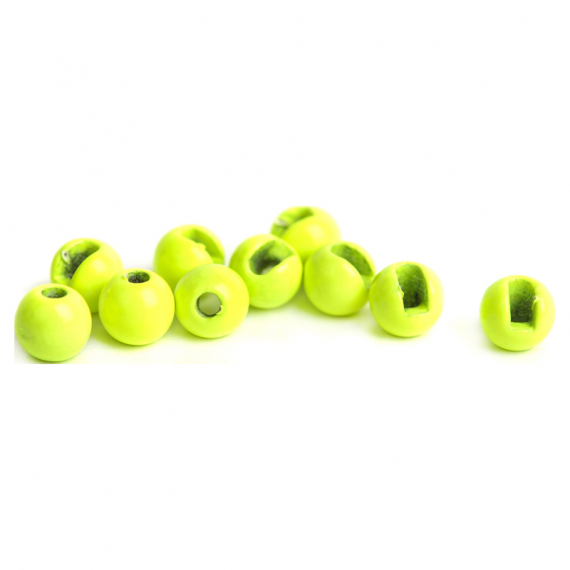 Fly Dressing Slotted Tungsten Beads 3mm, Fluo Chartreuse