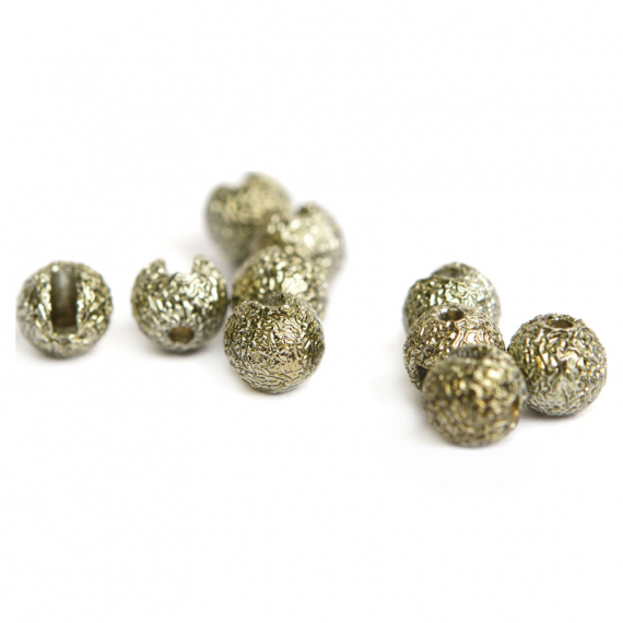 Gritty Slotted Tungsten Beads 4mm - Metallic Olive in the group Hooks & Terminal Tackle / Fly Tying / Fly Tying Material / Shanks & Pearls at Sportfiskeprylar.se (FD-C2621)