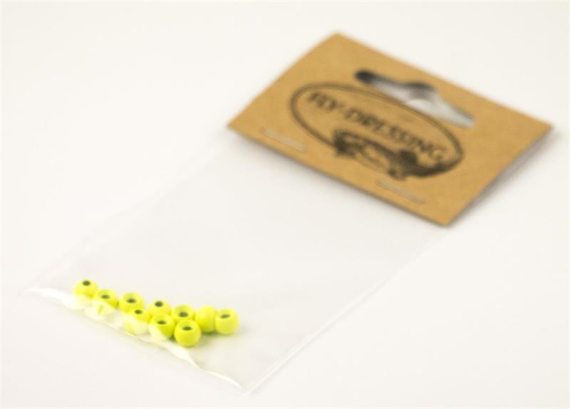 Bauer Pike Beads 0,6g - Fluo Yellow in the group Hooks & Terminal Tackle / Fly Tying / Fly Tying Material / Shanks & Pearls at Sportfiskeprylar.se (FD-C5003)
