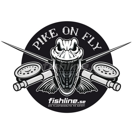 Fishline Pike on Fly sticker in the group Other / Stickers & Decals at Sportfiskeprylar.se (FL-Sticker)