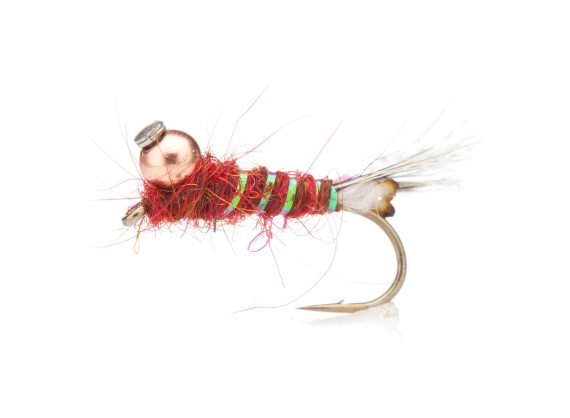 Hare\'s Ear Jig (BH) Copper Red TMC 3761 #12 in the group Lures / Flies / Nymphs at Sportfiskeprylar.se (FL02024)