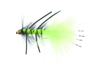 B.H. Rubber Leg Wooly Fluo Green Daiichi 1720 #8 in the group Lures / Flies / Streamers at Sportfiskeprylar.se (FL20005)