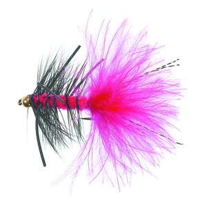 B.H. Rubber Leg Wooly Fluo Red Daiichi 1720 #8 in the group Lures / Flies / Streamers at Sportfiskeprylar.se (FL20006)
