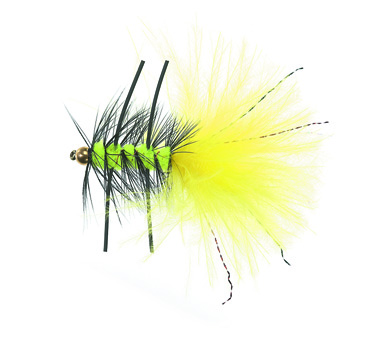 B.H. Rubber Leg Wooly Fluo Yellow Daiichi 1720 #8 in the group Lures / Flies / Streamers at Sportfiskeprylar.se (FL20007)