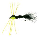 Montana Rubber leg Black/Green Daiichi 2421 #6 in the group Lures / Flies / Nymphs at Sportfiskeprylar.se (FL24026)