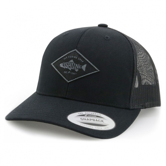 Fishline Fish Logo Snapback Black Grey Patch in the group Clothes & Shoes / Caps & Headwear / Caps / Snapback Caps at Sportfiskeprylar.se (FL303429)
