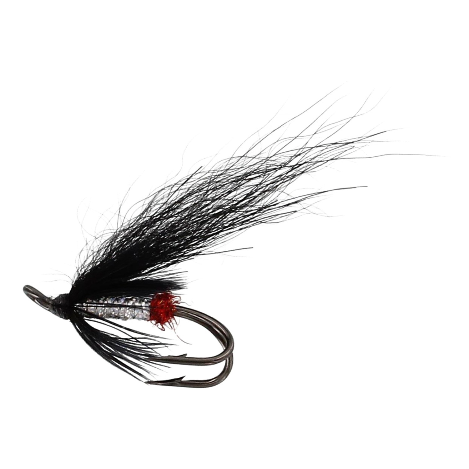 Black n Silver VMC 8909 #8 Double in the group Lures / Flies / Salmon Flies at Sportfiskeprylar.se (FL97215)