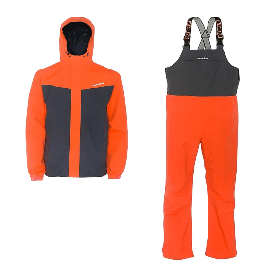 Grundéns Full Share Jacket & Bib Combo Orange/Grey in the group Clothes & Shoes / Clothing / Fishing Suits at Sportfiskeprylar.se (FULLSHAREORANGGERYSET)