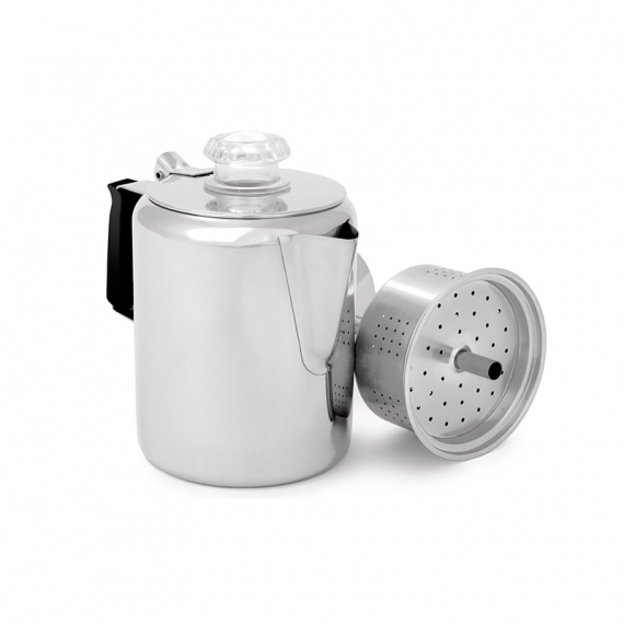 GSI Outdoors Glacier Stainless 6 Cup Percolator in the group Outdoor / Camp Kitchen & Utensils / Coffee Makers & Coffee Pans / Percolators at Sportfiskeprylar.se (GSI970324)