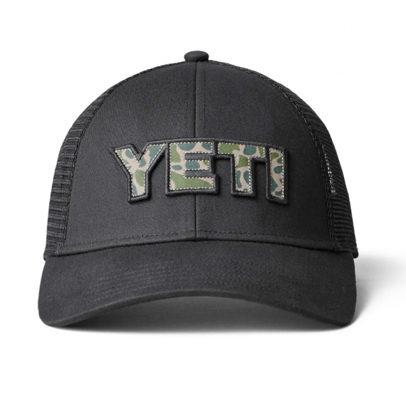 Yeti Camo Logo Badge Low Pro Trucker Hat Black in the group Clothes & Shoes / Caps & Headwear / Caps / Trucker Caps at Sportfiskeprylar.se (H005B)