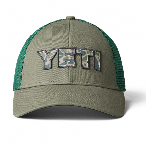 Yeti Camo Logo Badge Low Pro Trucker Hat Olive in the group Clothes & Shoes / Caps & Headwear / Caps / Trucker Caps at Sportfiskeprylar.se (H005O)