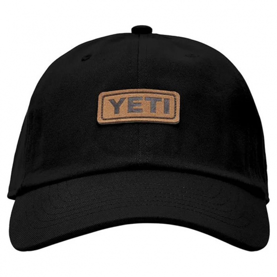 Yeti Leather Logo Badge 6 Panel Soft Crown Hat Black in the group Clothes & Shoes / Caps & Headwear / Caps / Dad Caps at Sportfiskeprylar.se (H007B)