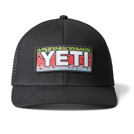 Yeti Rainbow Trout Logo Badge Trucker Hat Black in the group Clothes & Shoes / Caps & Headwear / Caps / Trucker Caps at Sportfiskeprylar.se (H009B)