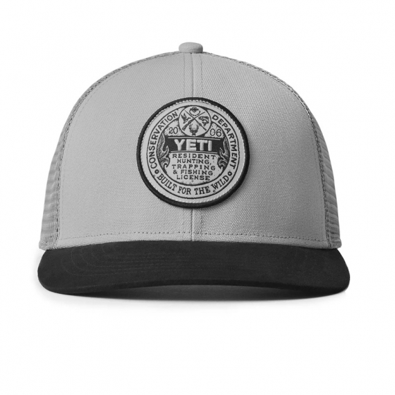 Yeti Trapping License Trucker Grey/Black in the group Clothes & Shoes / Caps & Headwear / Caps / Trucker Caps at Sportfiskeprylar.se (H009T)