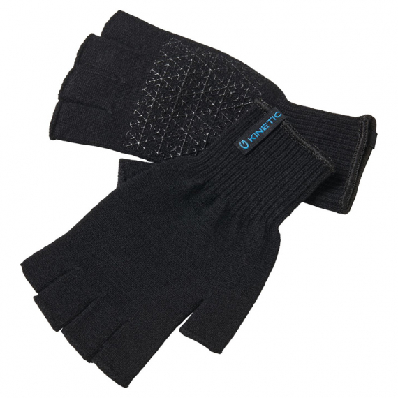 Kinetic Merino Wool Half Finger Glove Black, One Size in the group Clothes & Shoes / Clothing / Gloves at Sportfiskeprylar.se (H207-007-OS)