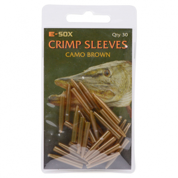 Drennan E-SOX Crimp Sleeves-Camo Brown in the group Hooks & Terminal Tackle / Rig Accessories / Shrink Tubing & Sleeves at Sportfiskeprylar.se (H582-001)